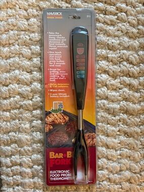 Maverick Electronic Food Probe Thermometer Grill BAR-B BBQ Fork ET-5 New